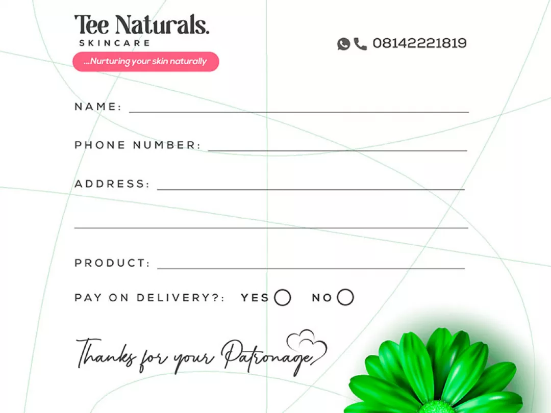 Tee delivery card